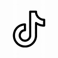 TikTok White logo transparent PNG - StickPNG