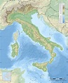 Large detailed physical map of Italy. Italy large detailed physical map ...