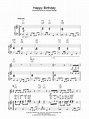 Happy Birthday Sheet Music | Stevie Wonder | Piano, Vocal & Guitar Chords