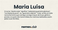 Significado do nome Maria Luísa - Origem e numerologia - Nomes.Club