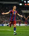 BARCELONA, SPAIN - DECEMBER 18: David Villa of Barcelona celebrates ...