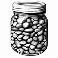 A Jar Full of Rocks · Creative Fabrica