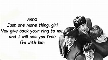 The Beatles - Anna (Go To Him) + LYRICS - YouTube