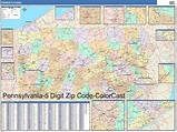 Pennsylvania Zip Code Map from OnlyGlobes.com