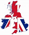 Large flag map of United Kingdom | United Kingdom | Europe | Mapsland ...