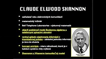 Claude Shannon a Warren Weaver - Matematická teória komunikácie - YouTube