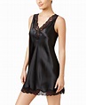 Thalia & Sodi Intimates Women's Lace Trimmed Nightgown, Black, XS ...