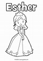 Queen Esther coloring page for children. Free to print and use at ...