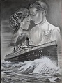 The TITANIC and JACK AND ROSE Drawing Drawing by Vimal Chand | Titanic ...