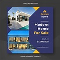 Modern home real estate social banner template 1100239 Vector Art at ...