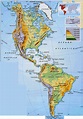 Mapa de America con nombres - Mapa Físico, Geográfico, Político ...