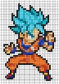 an image of a pixellated artwork of gohan from the video game dragon ball