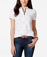 Tommy Hilfiger Anchor-Print Polo Top - Tops - Women - Macy's | Polo ...