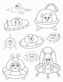 Free Printable Alien Coloring Pages for Kids and Adults