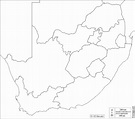 Blank Map South Africa Provinces