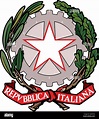 Blason national officiel de la République italienne, Italie ...