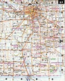 Road map Winnipeg city surrounding area (Manitoba, Canada) free large scale