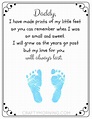 Free Father’s Day Footprint Poem Printable - 24/7 Moms