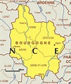 Carte de France: Carte de la Région Bourgogne