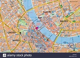 Mapa del centro,Basel,Suiza Foto & Imagen De Stock: 57764363 - Alamy ...