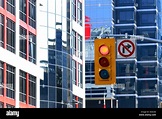 Overhead traffic lights in downtown Toronto Canada Stock Photo - Alamy