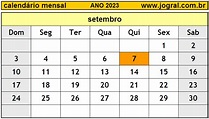 Calendário Mensal: Setembro de 2023. Imprimir Mês de Setembro/2023.