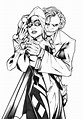 Joker Abrazando a Harley Quinn para colorear, imprimir e dibujar ...