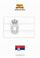 Dibujo para colorear Bandera de serbia - Supercolored.com