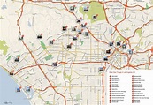 Printable Map Of Los Angeles Attractions - Printable Online