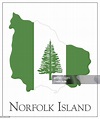 Bandera De Mapa De La Isla De Norfolk Ilustración de stock - Getty Images