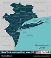New york metropolitan area us Royalty Free Vector Image