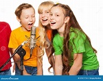 Boys and girls singing stock photo. Image of activity - 27611714