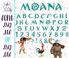 MOANA FONT SVG alphabet for Cricut Silhouette Instant | Etsy
