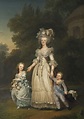 Rainha Maria Antonieta com seus filhos no Parque de Trianon