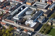 München von oben - Gebäudekomplex der Technischen Universität in ...