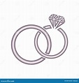 Anillos de bodas ilustración del vector. Ilustración de mano - 40976358