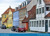 Casas Coloridas Típicas Em Dinamarca, Imagem de Stock - Imagem de ...