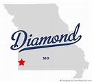 Map of Diamond, MO, Missouri