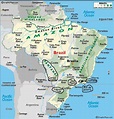 Mountains In Brazil Map