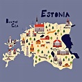 Estland Karte der wichtigsten Sehenswürdigkeiten - OrangeSmile.com