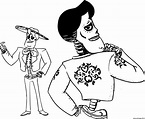 Coloriage ernesto de la cruz du film coco de disney - JeColorie.com