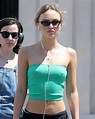Lily-Rose Depp - Wearing mini skirt and green top in Paris-20 | GotCeleb
