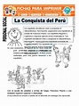 Ficha de La Conquista Del Peru para Segundo de Primaria | Francisco ...