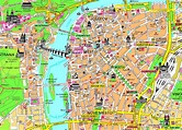 Detailed tourist map of Prague city center. Prague city center detailed ...