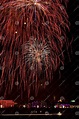 Blowing Up Fireworks in the Night Sky Stock Photo - Image of fire ...