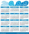 Calendar 2009 stock vector. Illustration of week, office - 5467062