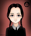 Merlina Addams - Manga Anime por AntonioHave | Dibujando