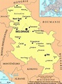 Carte de la Serbie - Plusieurs cartes du pays en Europe