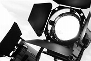 High Powered Movie Lighting on an Outdoor Film Shoot Stock Image ...