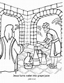45 jesus turns water into wine coloring page